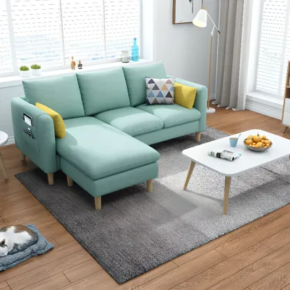 Modern Upholstered Sectional Sofa with Receptacle Storage Image - 1