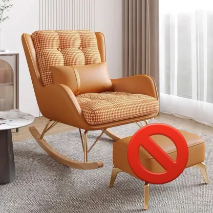 2 Piece Set Upholstered Rocking Chair Couch for Living Room Image - 3