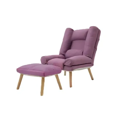 Modern Wood Frame Soft Fabric Recliner Sofa with Locking Back Angle Adjustment Image - 2
