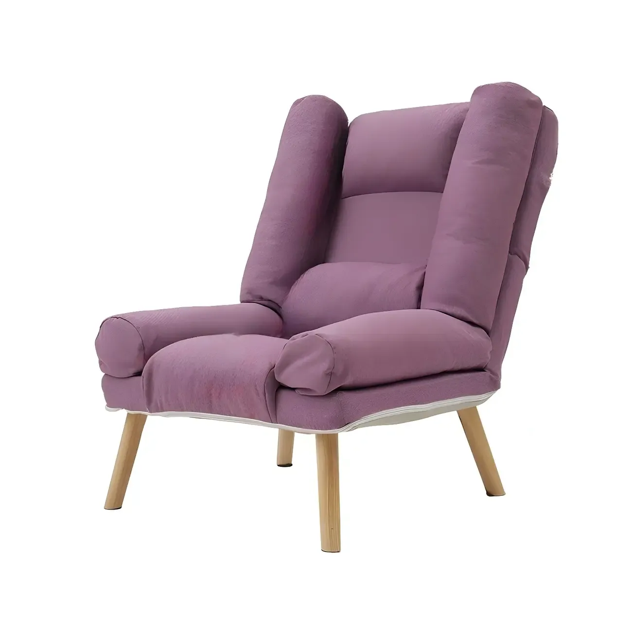 Modern Wood Frame Soft Fabric Recliner Sofa with Locking Back Angle Adjustment Image - 3