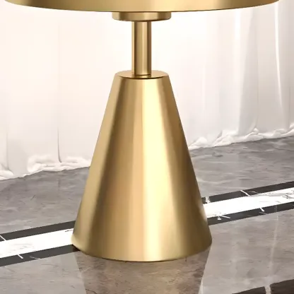 Art Deco Sintered Stone Circular Side Table Image - 8