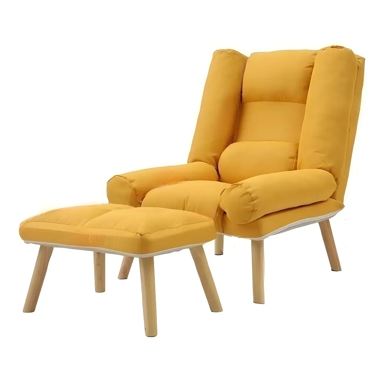 Modern Wood Frame Soft Fabric Recliner Sofa with Locking Back Angle Adjustment Image - 7