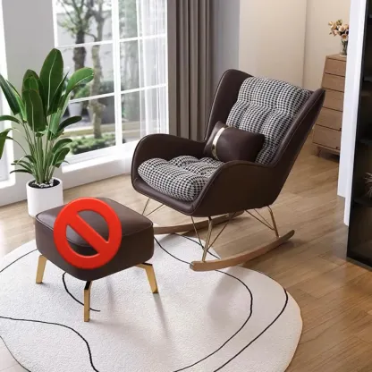 2 Piece Set Upholstered Rocking Chair Couch for Living Room Image - 10