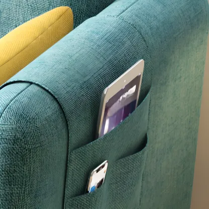 Modern Upholstered Sectional Sofa with Receptacle Storage Image - 14