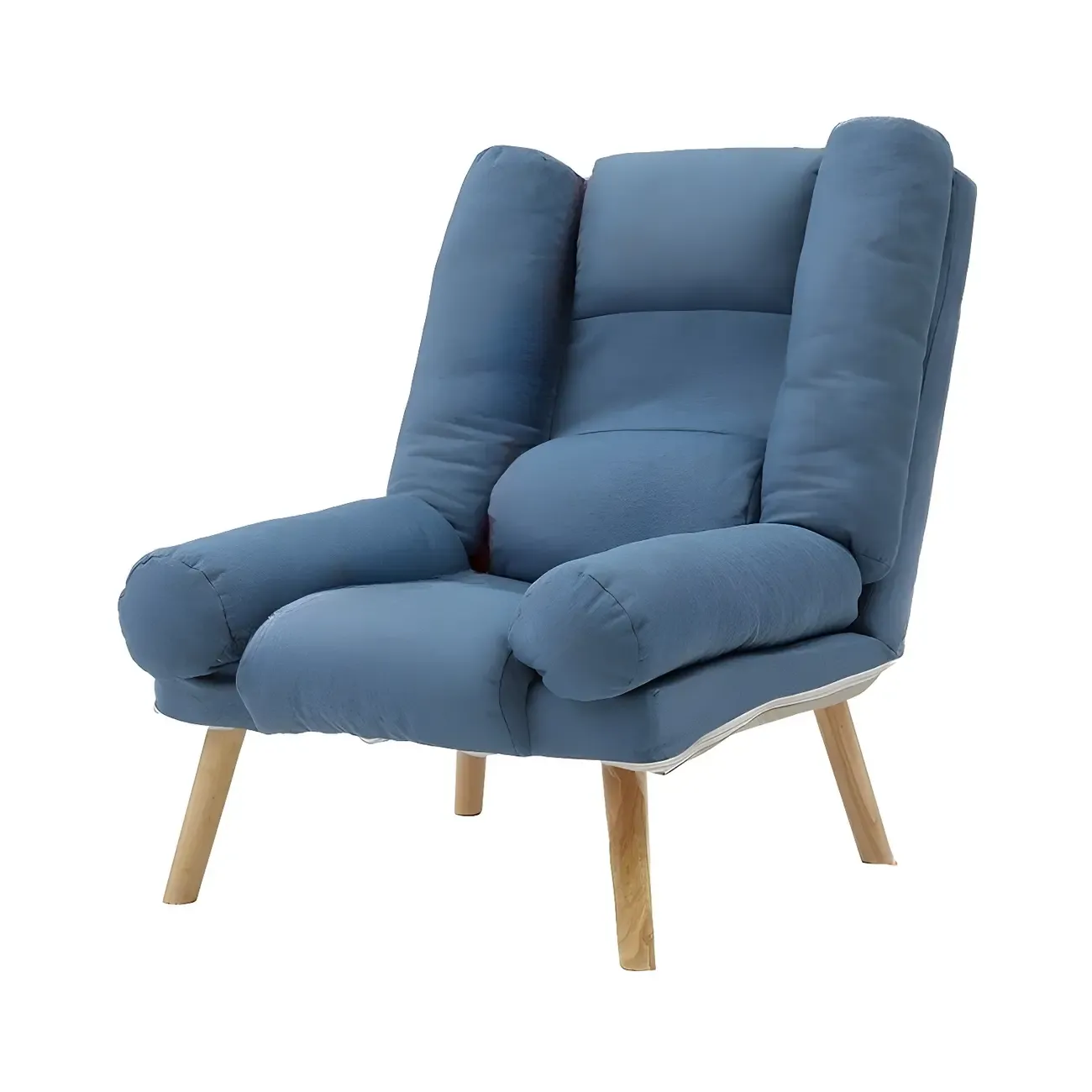 Modern Wood Frame Soft Fabric Recliner Sofa with Locking Back Angle Adjustment Image - 9