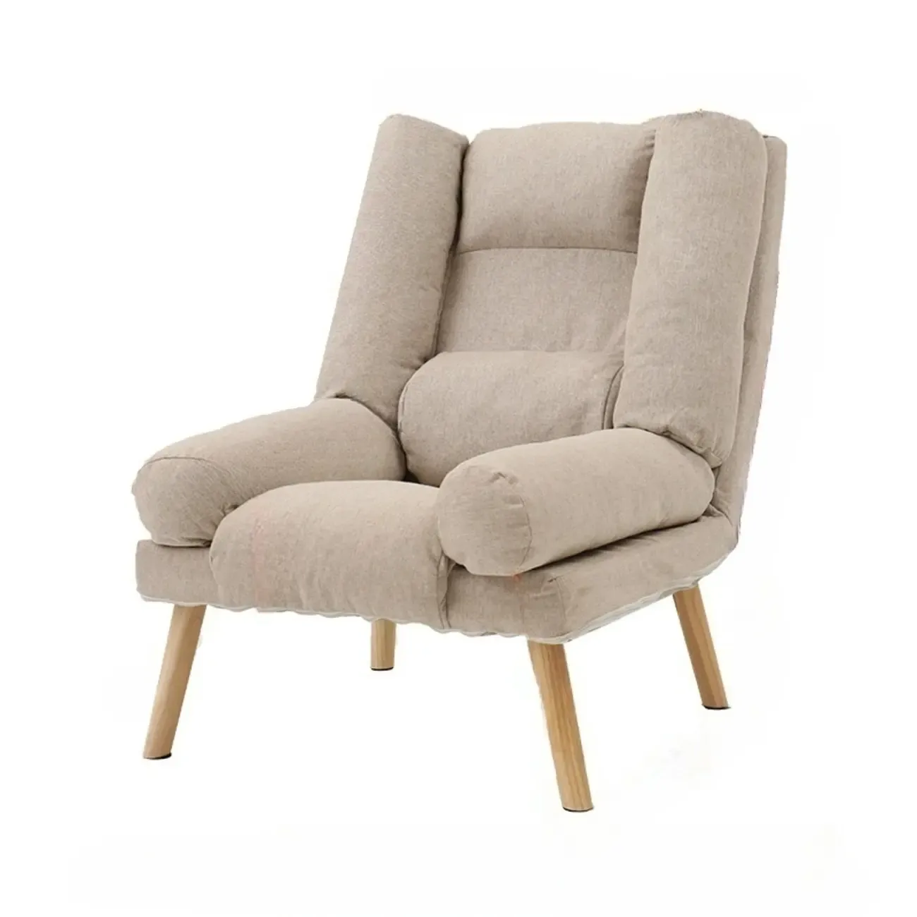 Modern Wood Frame Soft Fabric Recliner Sofa with Locking Back Angle Adjustment Image - 10