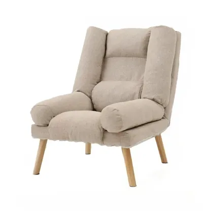 Modern Wood Frame Soft Fabric Recliner Sofa with Locking Back Angle Adjustment Image - 10