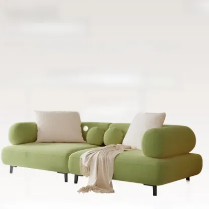 Italian Minimalist Casual Sofa Upholstered 3 Seater Sofa Image - 7