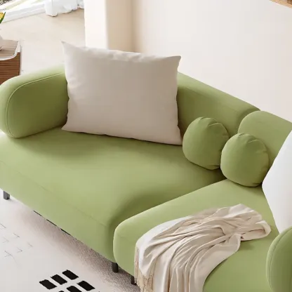 Italian Minimalist Casual Sofa Upholstered 3 Seater Sofa Image - 9