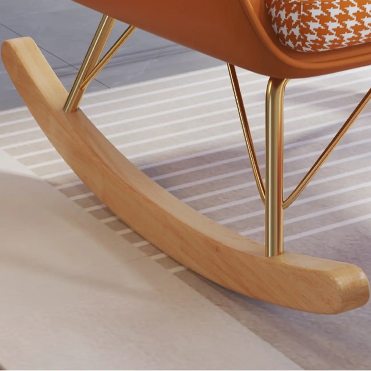 2 Piece Set Upholstered Rocking Chair Couch for Living Room Image - 16 | homeyfad