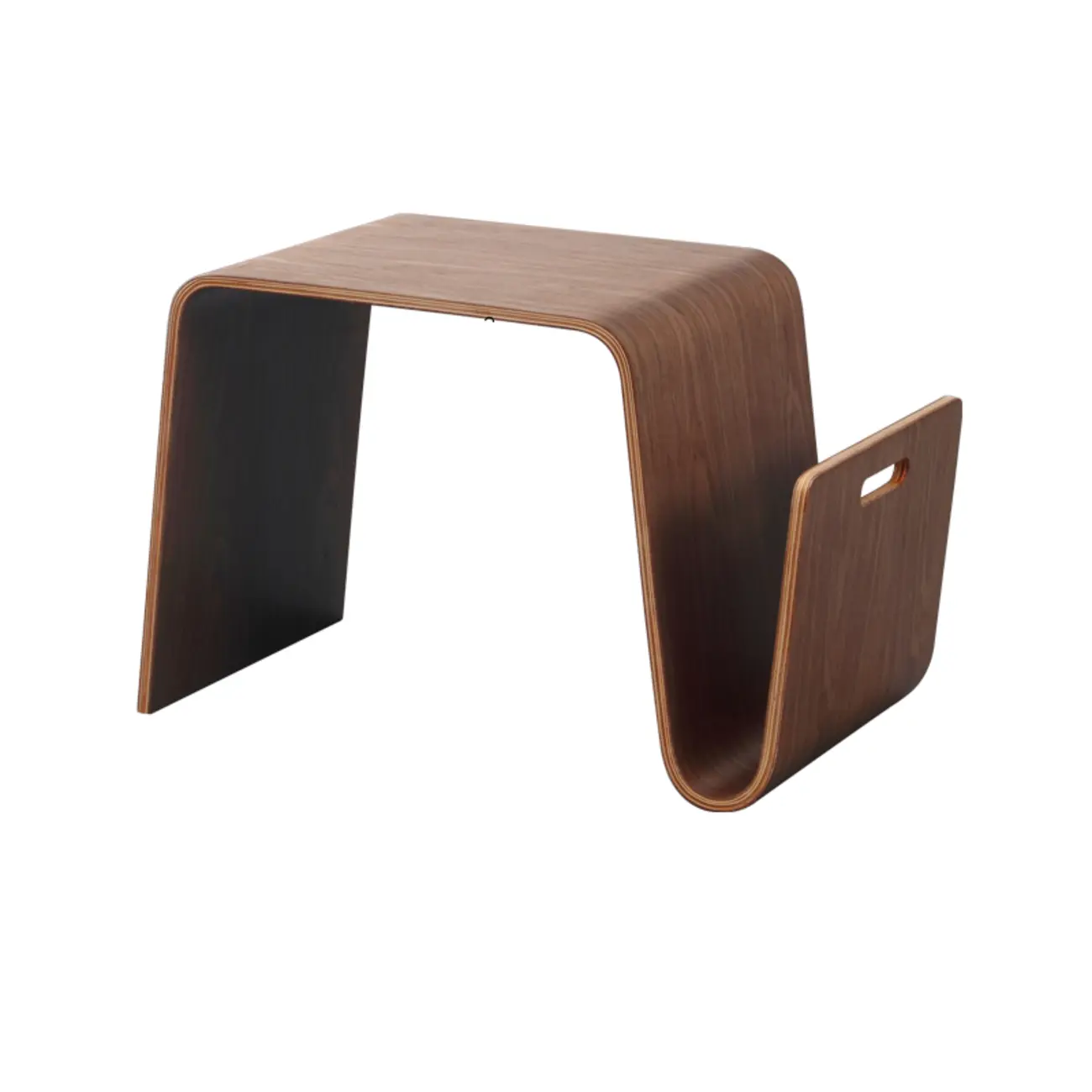 Fashion N Shaped Wood End Table with Magazine Rack Image - 3 | homeyfad