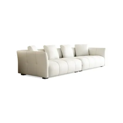 Modern Leather 118" Oversized Upholstered Sofa for Living Room Image - 5