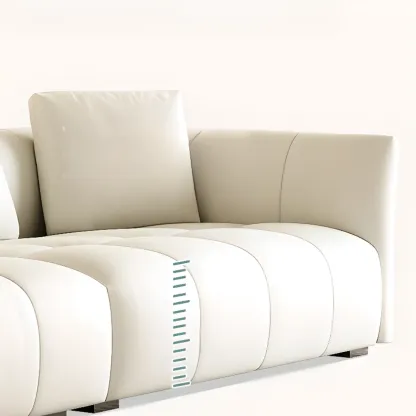 Modern Leather 118" Oversized Upholstered Sofa for Living Room Image - 8
