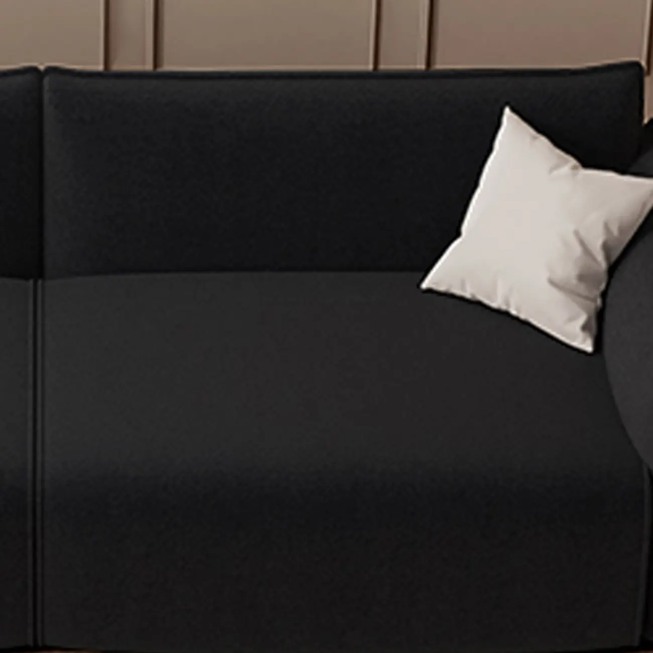 Contemporary Sherpa Upholstery Loveseat Sofa in Black/White Image - 9 | homeyfad