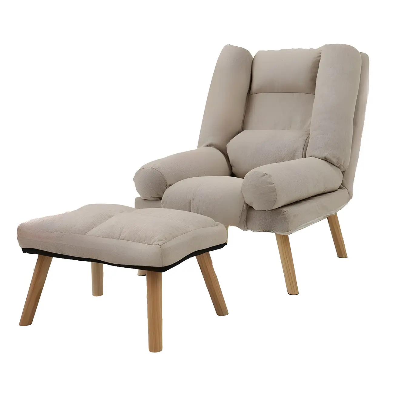 Modern Wood Frame Soft Fabric Recliner Sofa with Locking Back Angle Adjustment Image - 19 | homeyfad