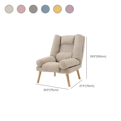 Modern Wood Frame Soft Fabric Recliner Sofa with Locking Back Angle Adjustment #size
