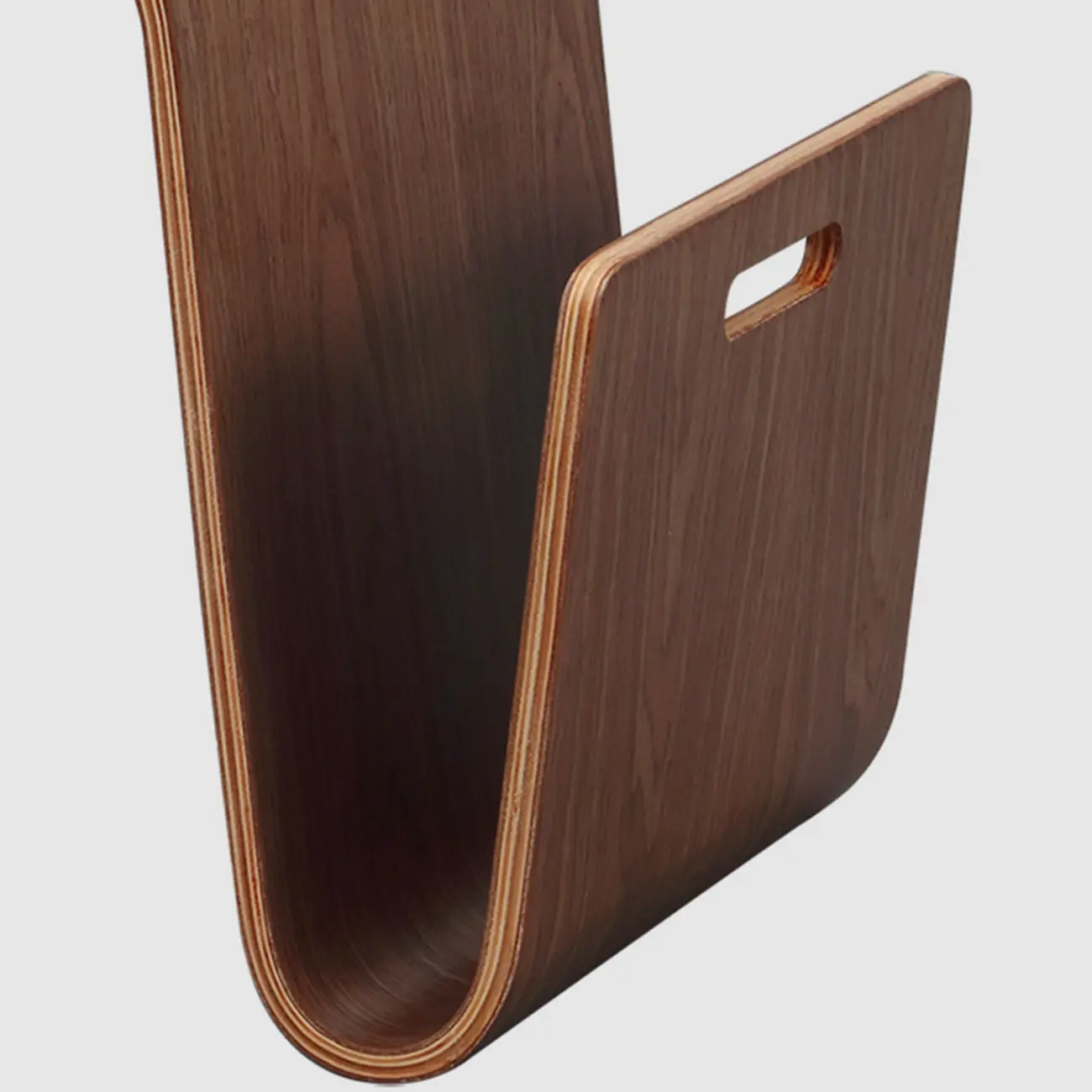 Fashion N Shaped Wood End Table with Magazine Rack Image - 7 | homeyfad