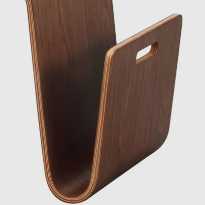 Fashion N Shaped Wood End Table with Magazine Rack Image - 7