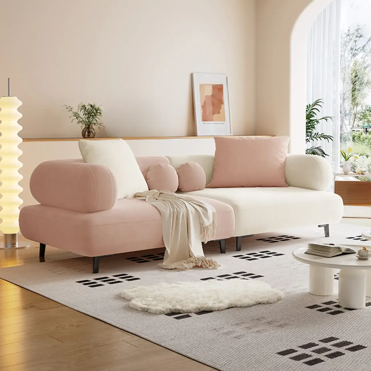 Italian Minimalist Casual Sofa Upholstered 3 Seater Sofa Image - 17