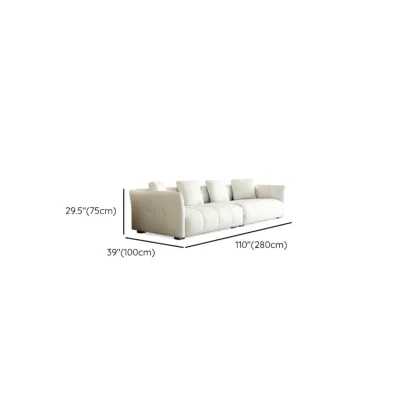Modern Leather 118" Oversized Upholstered Sofa for Living Room Image - 13