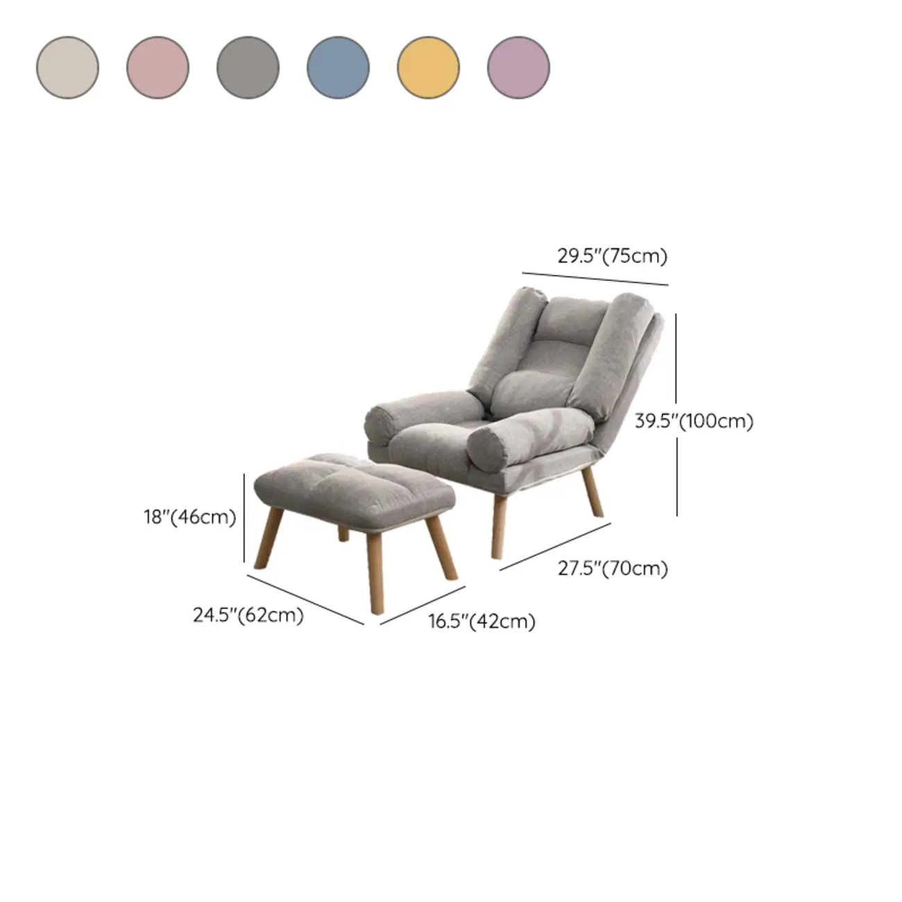 Modern Wood Frame Soft Fabric Recliner Sofa with Locking Back Angle Adjustment Image - 22 | homeyfad
