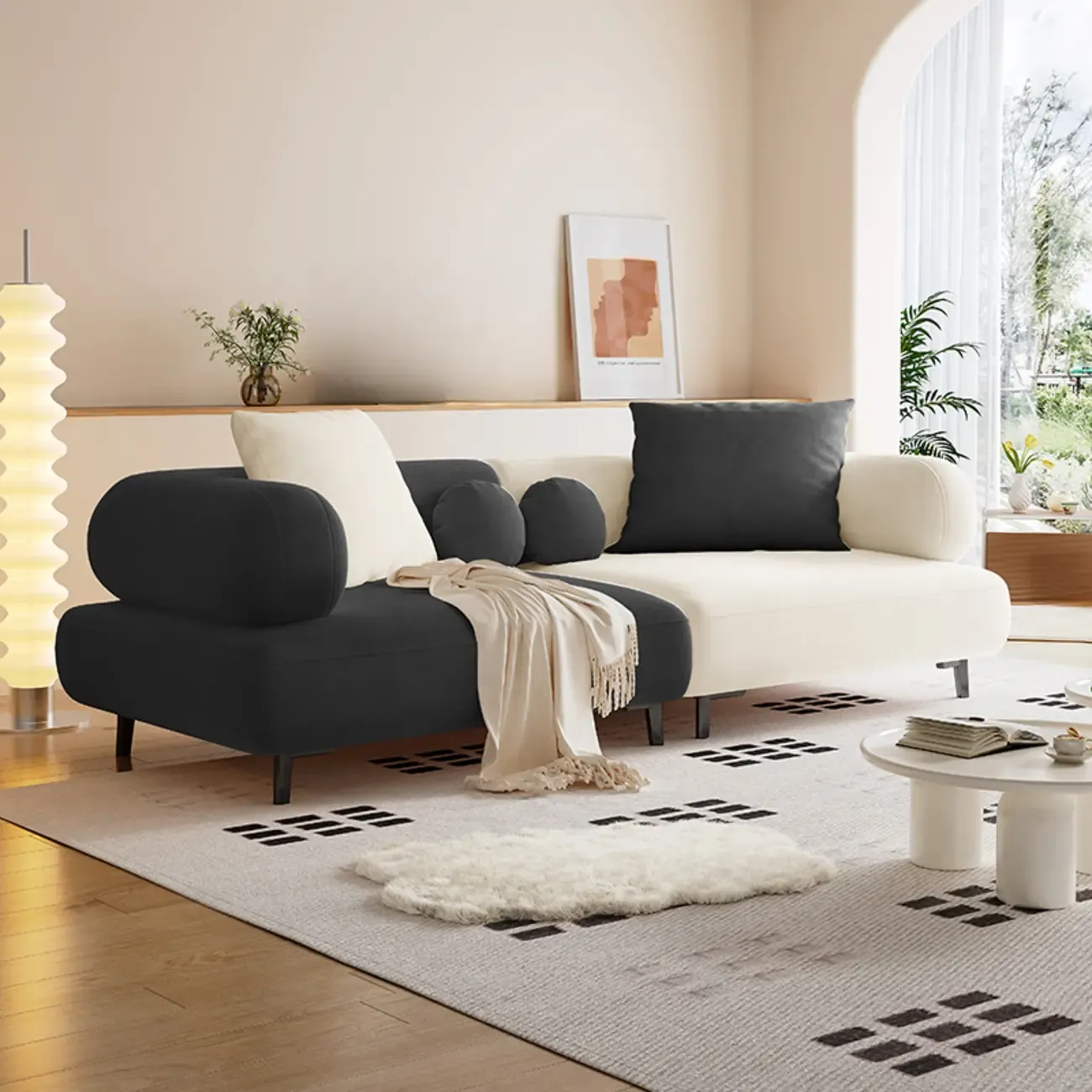 Italian Minimalist Casual Sofa Upholstered 3 Seater Sofa Image - 20