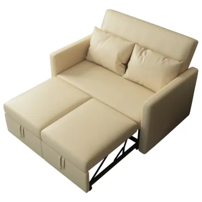 3 in 1 Pull-Out Sofa Bed Sleeper Convertible 3 Seater Sofa & Couches with 2 Drawers and 2 Pillows Image - 6