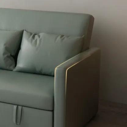 3 in 1 Pull-Out Sofa Bed Sleeper Convertible 3 Seater Sofa & Couches with 2 Drawers and 2 Pillows Image - 8