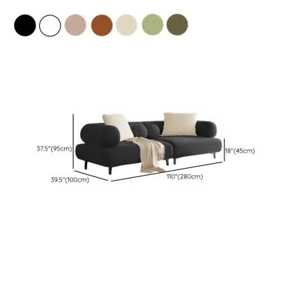 Italian Minimalist Casual Sofa Upholstered 3 Seater Sofa Image - 26