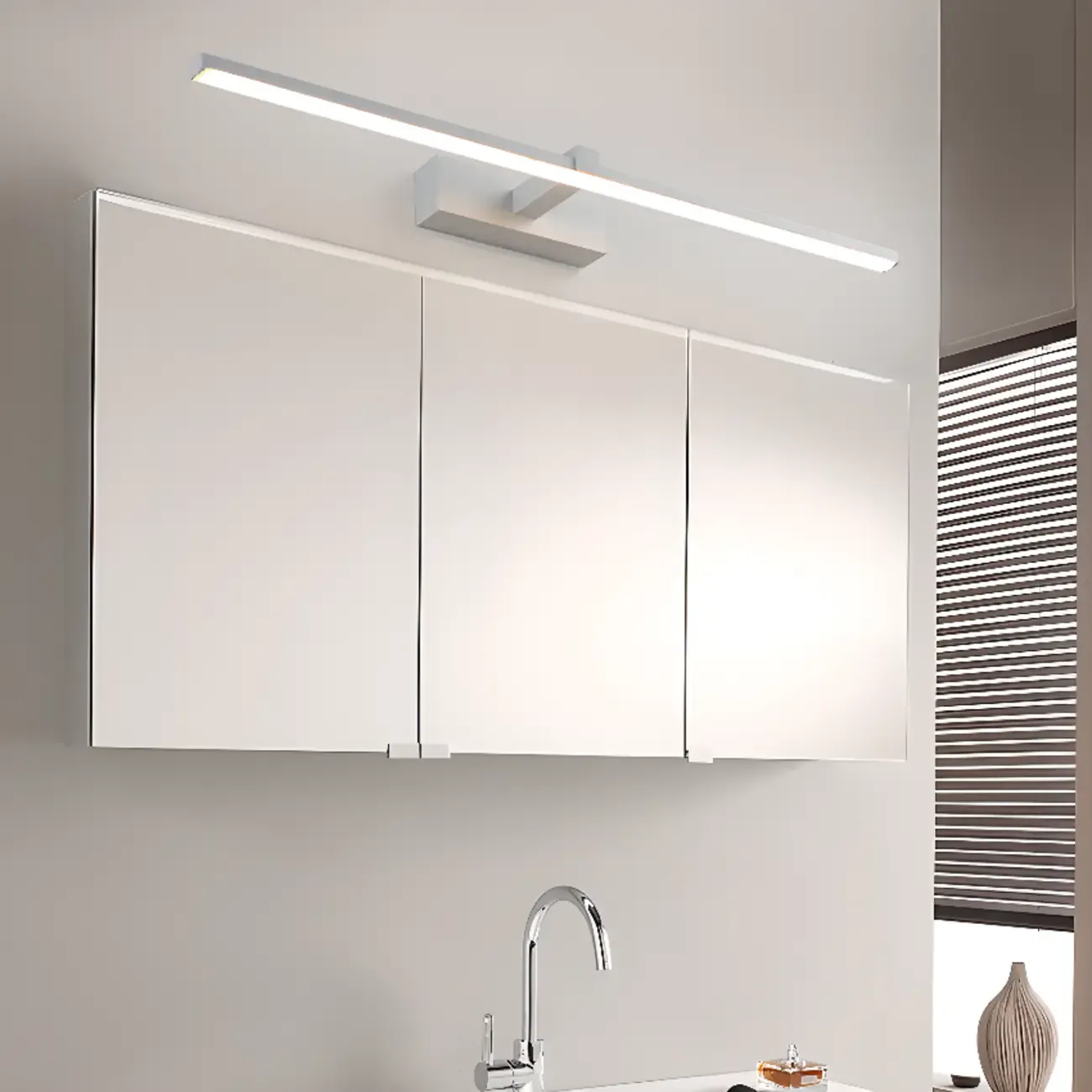 Contemporary Bathroom Wall-Mounted Vanity Lights with Shade Image - 24