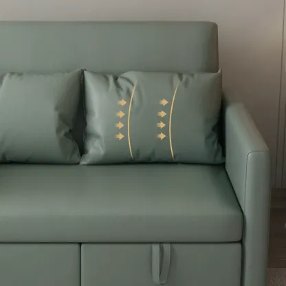 3 in 1 Pull-Out Sofa Bed Sleeper Convertible 3 Seater Sofa & Couches with 2 Drawers and 2 Pillows Image - 9