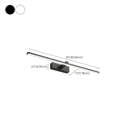 Contemporary Bathroom Wall-Mounted Vanity Lights with Shade #size