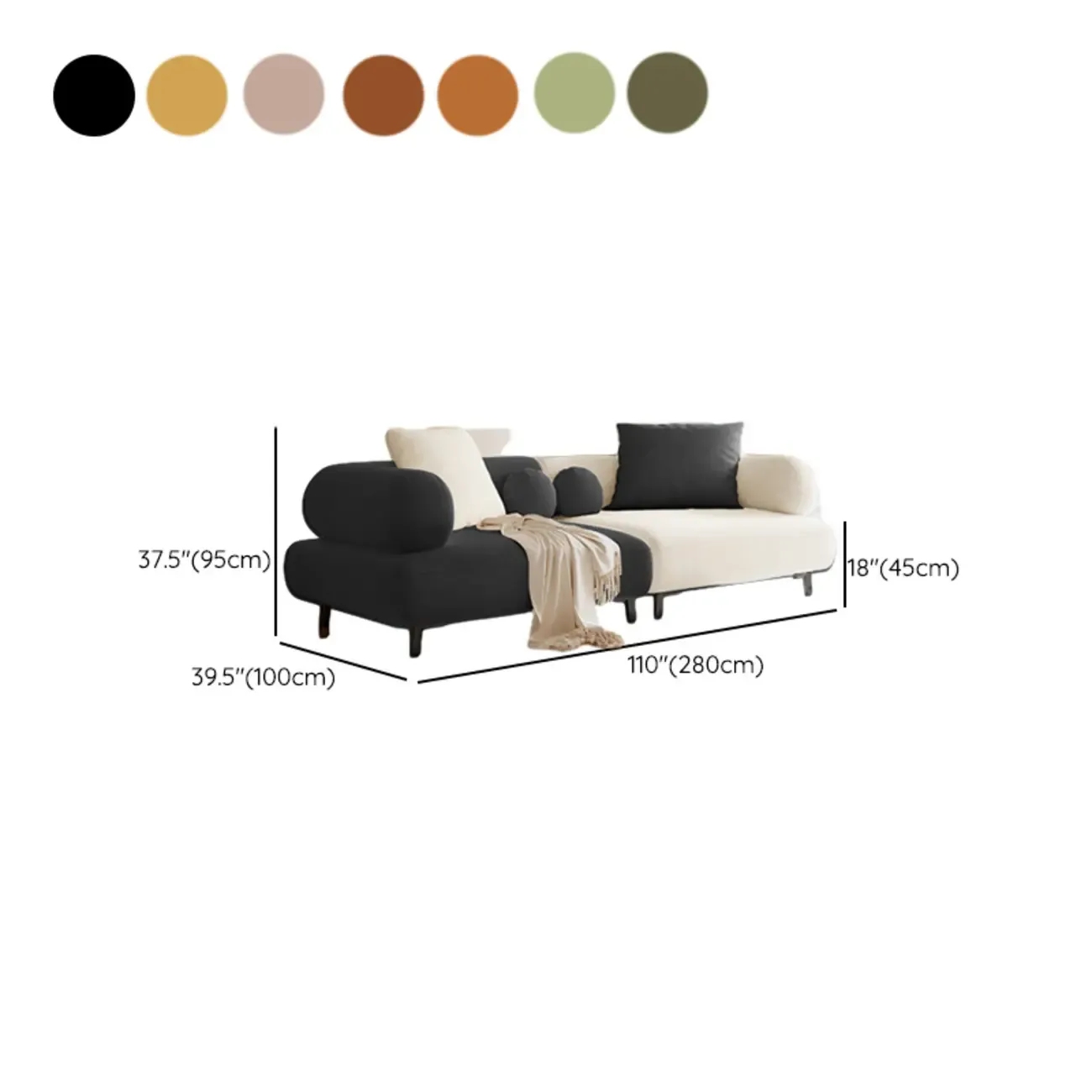 Italian Minimalist Casual Sofa Upholstered 3 Seater Sofa Image - 28