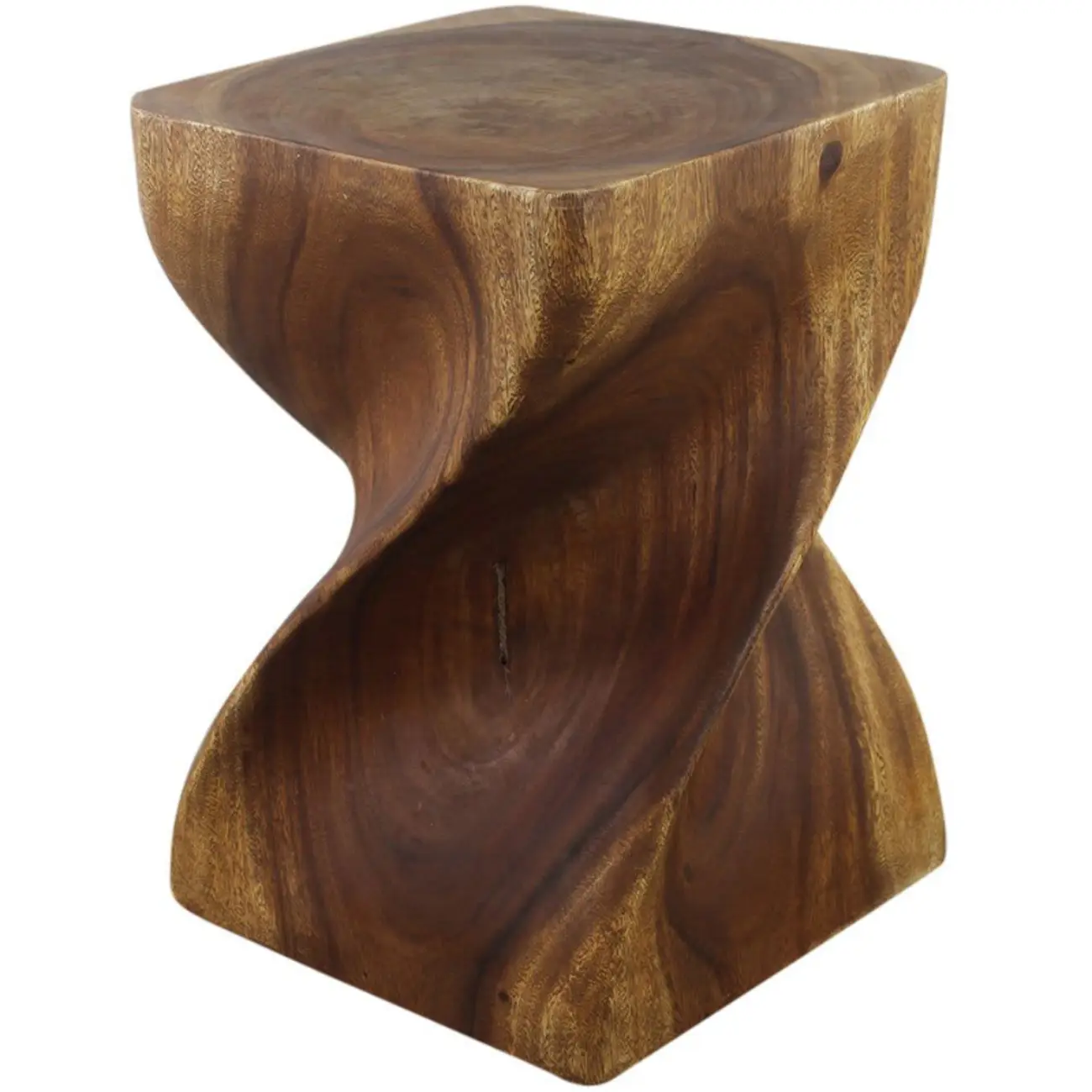Modern Wood Hourglass End Table for Living Room Image - 8 | homeyfad
