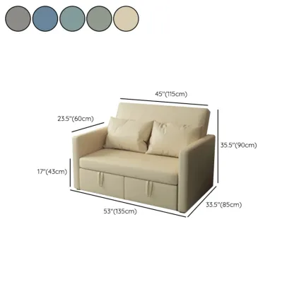 3 in 1 Pull-Out Sofa Bed Sleeper Convertible 3 Seater Sofa & Couches with 2 Drawers and 2 Pillows #size
