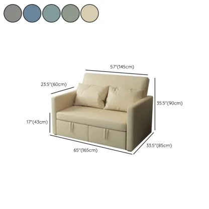 3 in 1 Pull-Out Sofa Bed Sleeper Convertible 3 Seater Sofa & Couches with 2 Drawers and 2 Pillows Image - 16