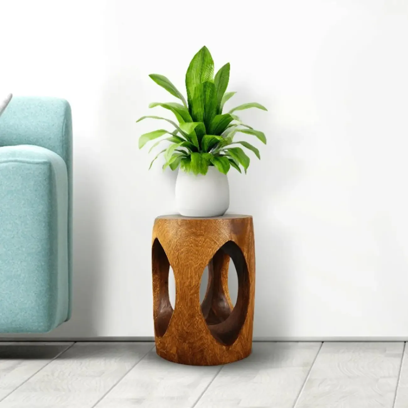 Wood Hour Glass End Table in an Art Deco Style Image - 4