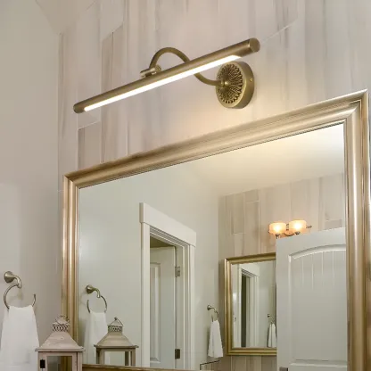 Straight-Line Bathroom Vanity Lights with Metal Holder  Image - 1