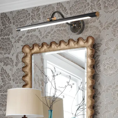 Straight-Line Bathroom Vanity Lights with Metal Holder  Image - 3