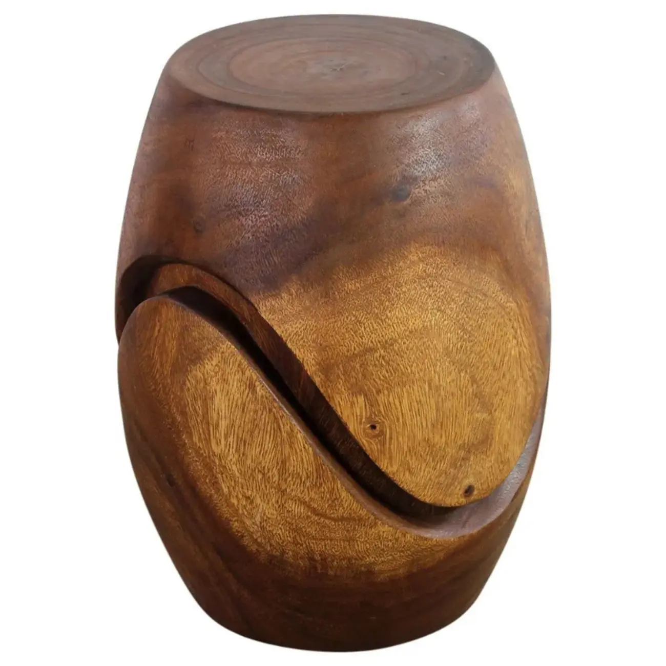 Modern Wood Hourglass End Table for Living Room Image - 9 | homeyfad