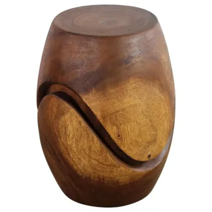 Wood Hour Glass End Table in an Art Deco Style Image - 7