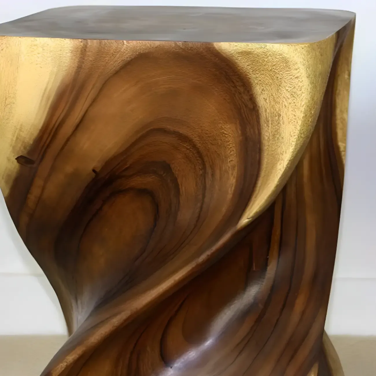 Wood Hour Glass End Table in an Art Deco Style Image - 10