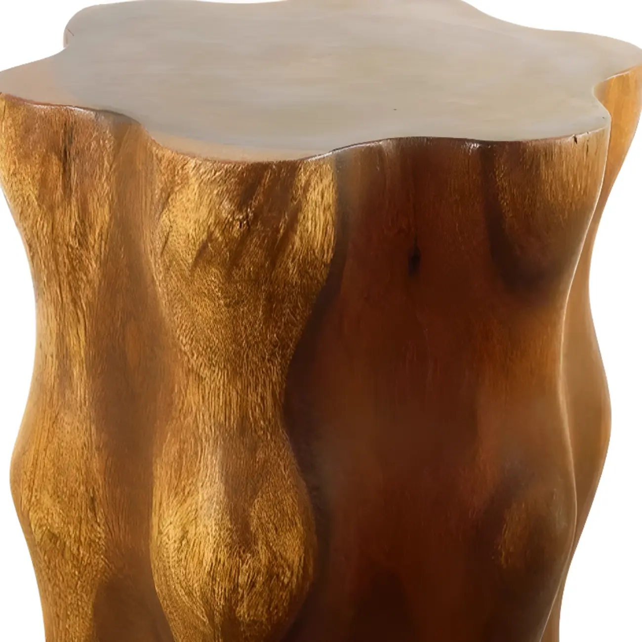 Modern Wood Hourglass End Table for Living Room Image - 13 | homeyfad