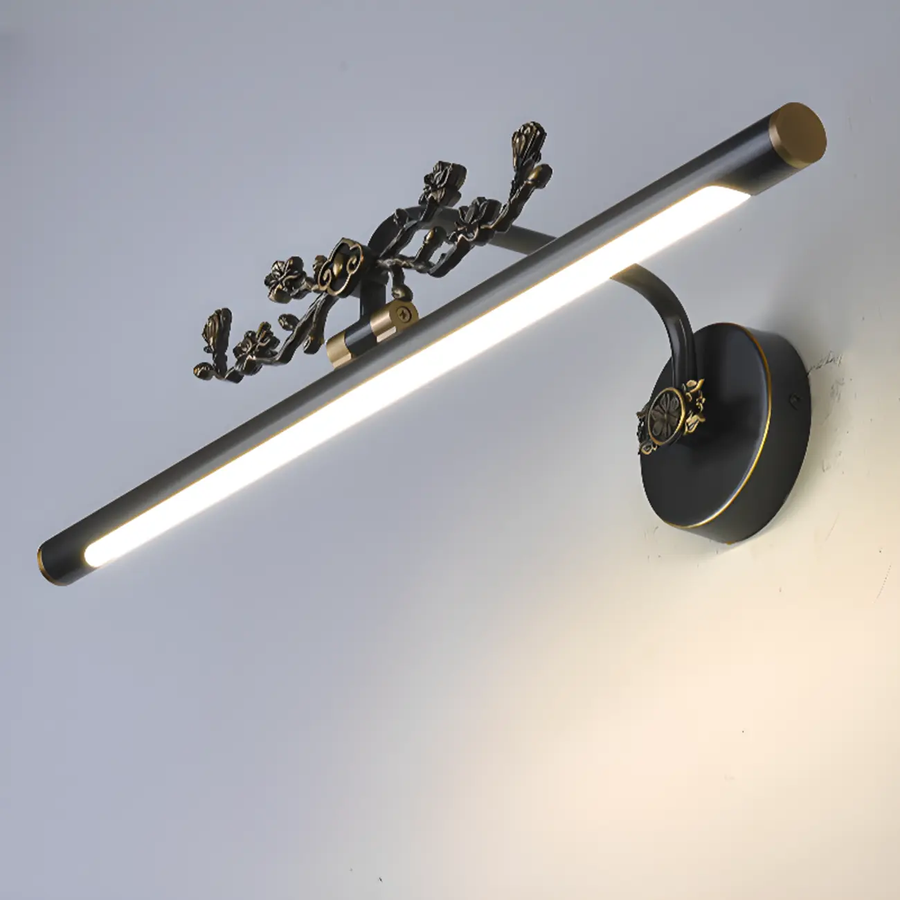 Straight-Line Bathroom Vanity Lights with Metal Holder  Image - 12 | homeyfad