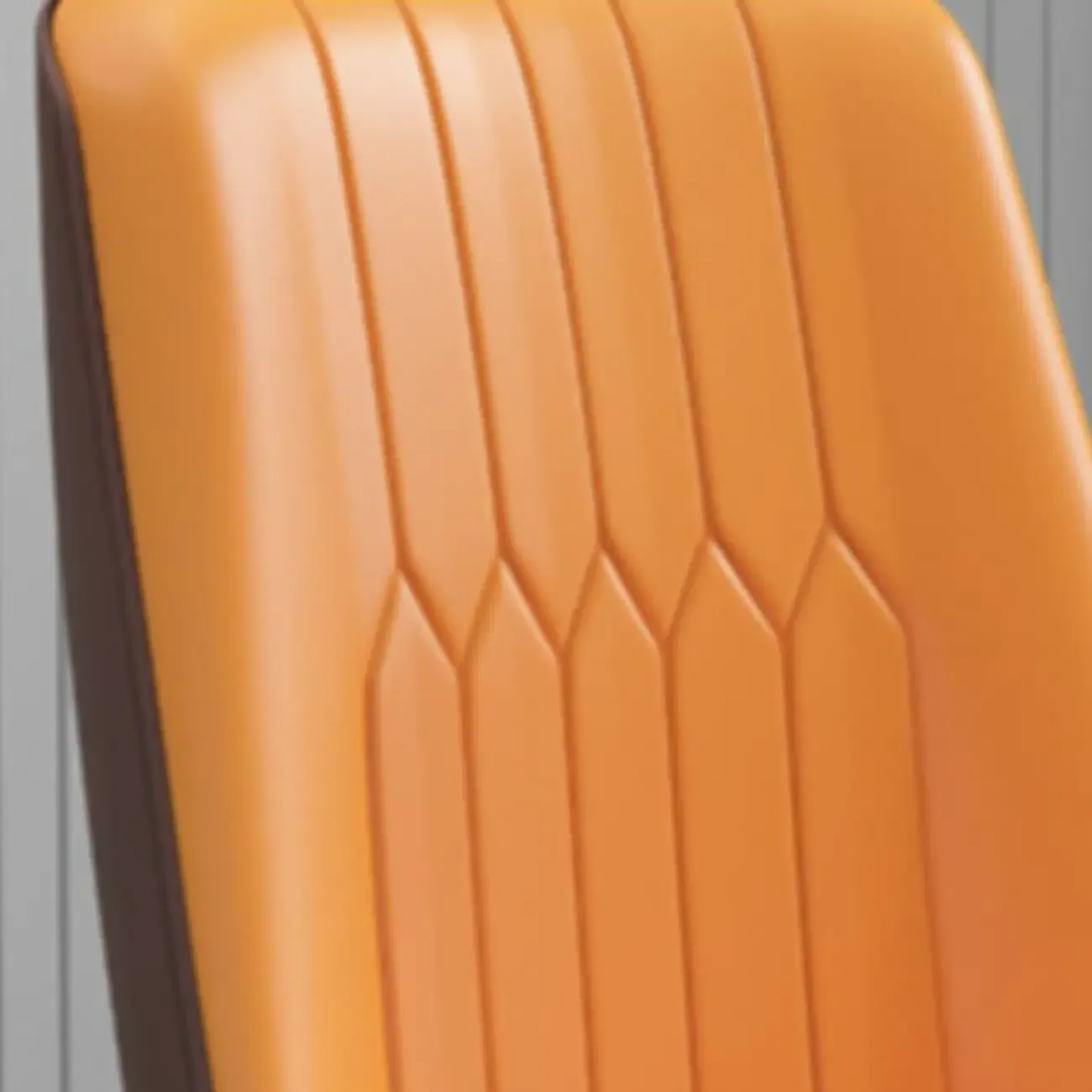 Trendy Faux Leather Upholstered Dining Chair High Back Armless Image - 13