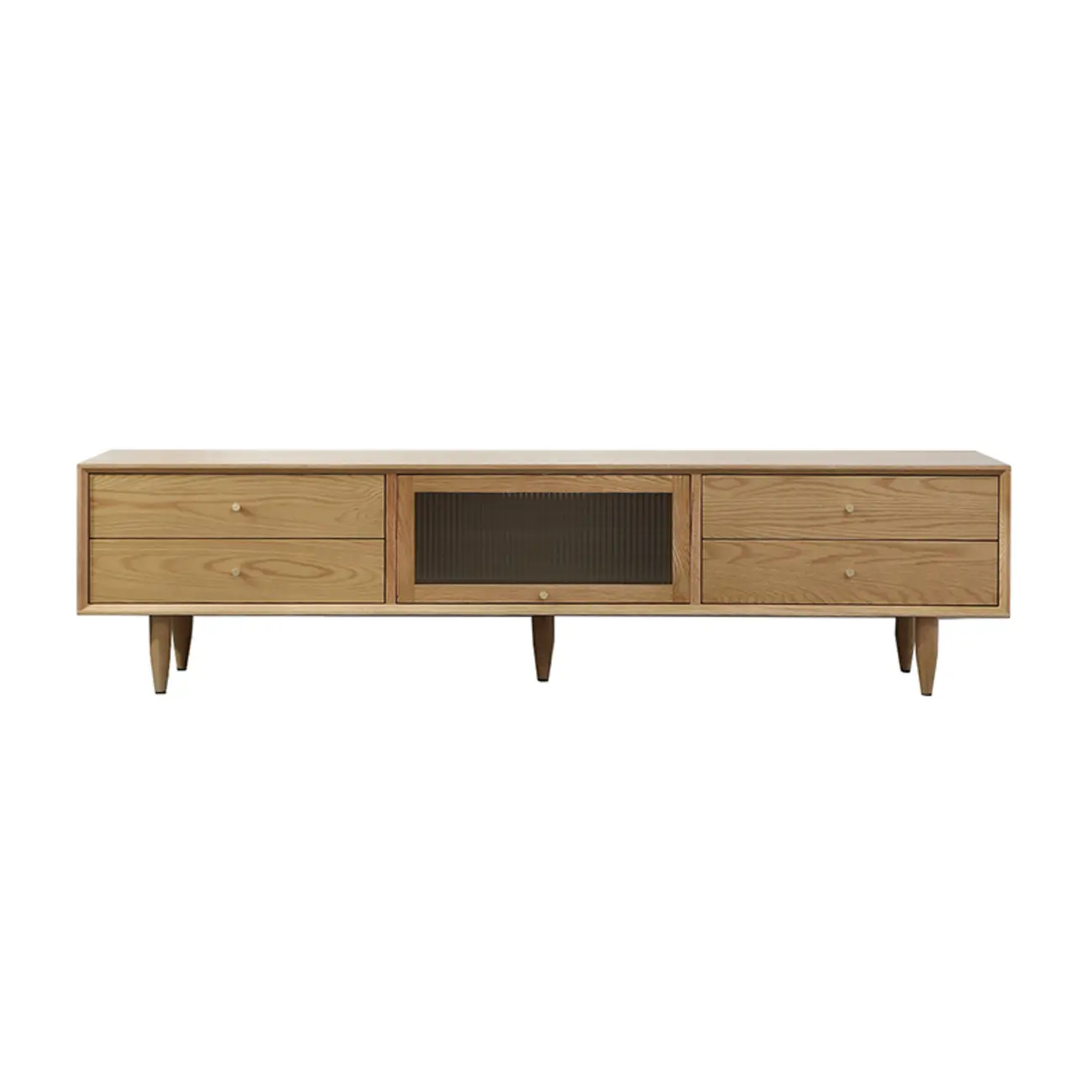 Traditional Wooden TV Stands with Glass Accents for Home Image - 3 | homeyfad