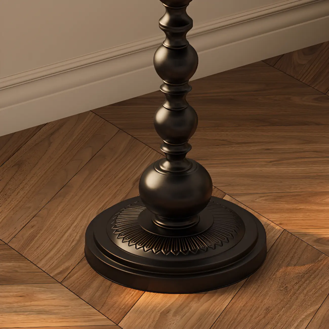 Trendy Metal Circular Side Table with Stump Base and Tray Top Image - 7 | homeyfad