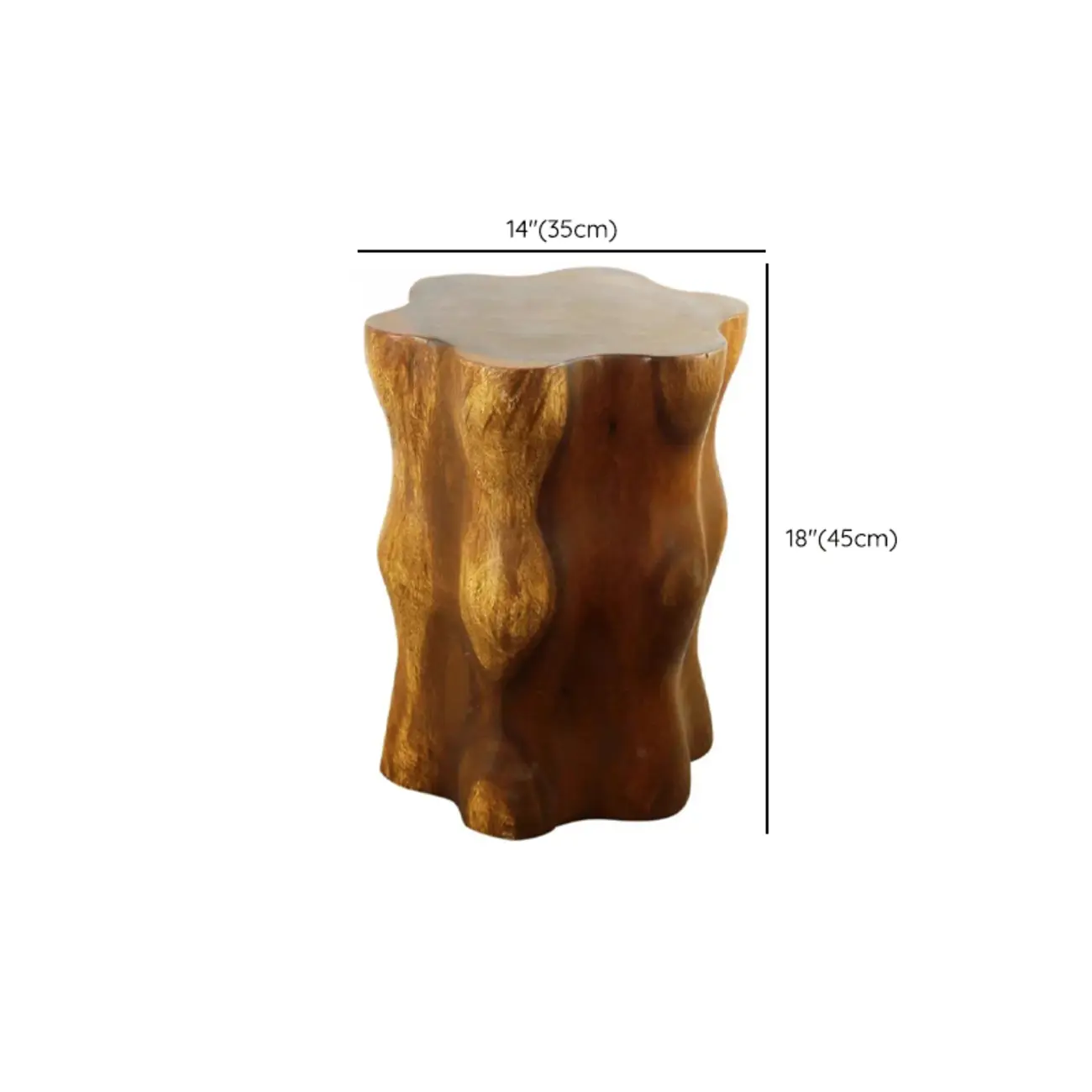 Modern Wood Hourglass End Table for Living Room Image - 16 | homeyfad