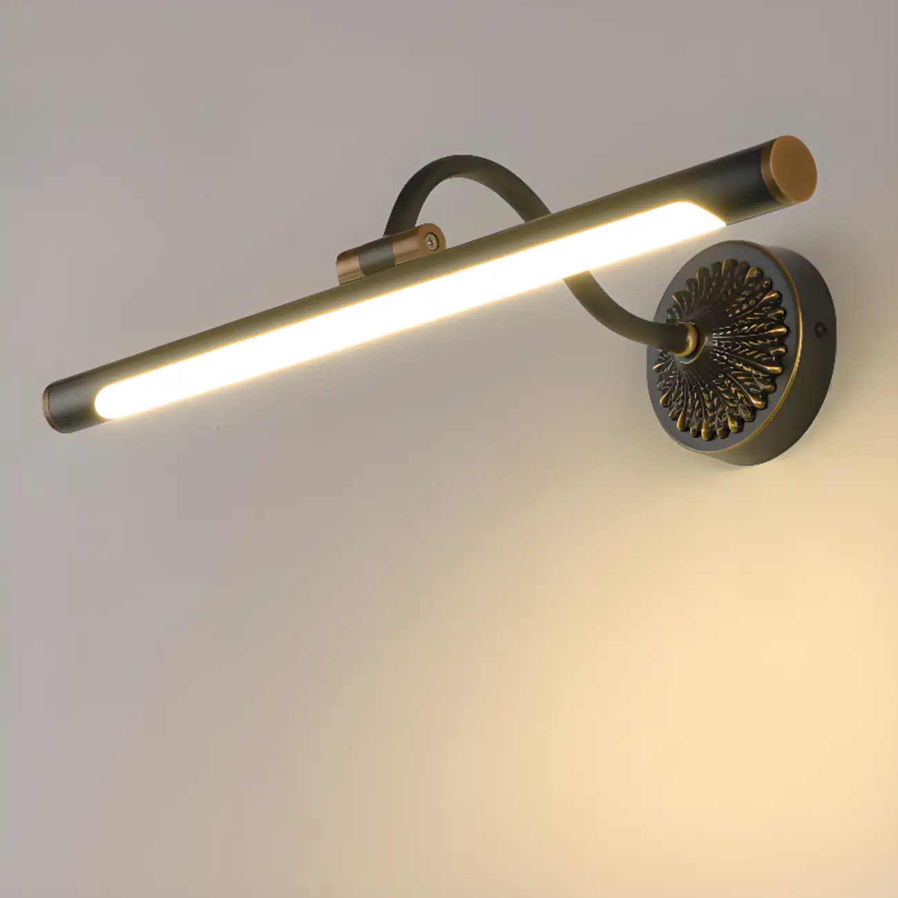 Straight-Line Bathroom Vanity Lights with Metal Holder  Image - 16 | homeyfad