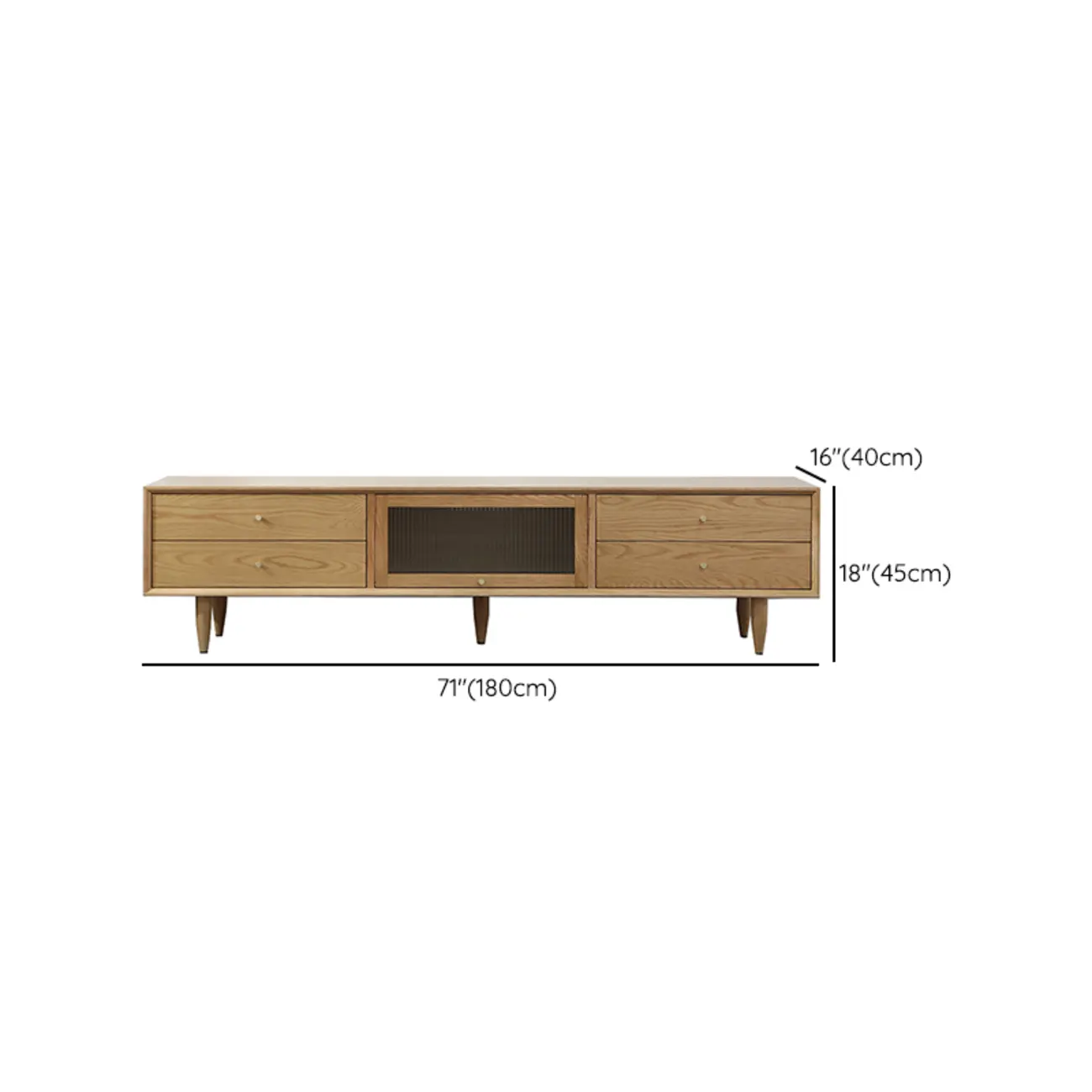Traditional Wooden TV Stands with Glass Accents for Home #size
